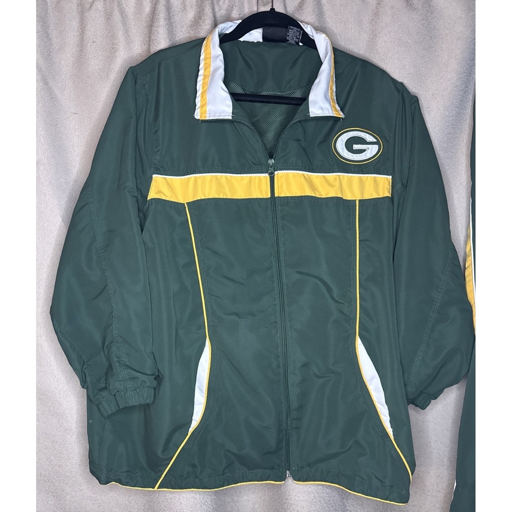 Vintage Y2K‎ Green Bay Packers Women's XL Warm Up Jacket & Pants NFL Set